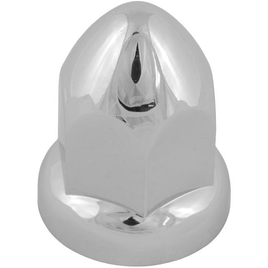 33MM Chrome Plastic Bullet Style Nut Cover With Flange