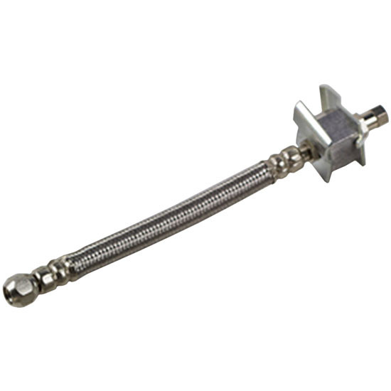 5 Inch Aluminum Valve Extenders With Steel Braid Hose - Pair