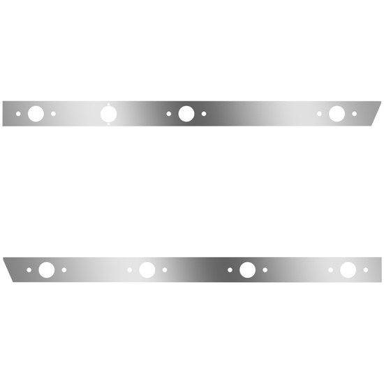 Stainless Steel Cab Panels W/ 7 Total P1 Light Holes, Block Heater Plug For Peterbilt 389 131 BBC
