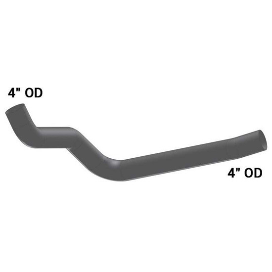 BESTfit 4 Inch OD/ OD Multi-Bend Exhaust Pipe Below Muffler For Mack RD Replaces 4ME-4762
