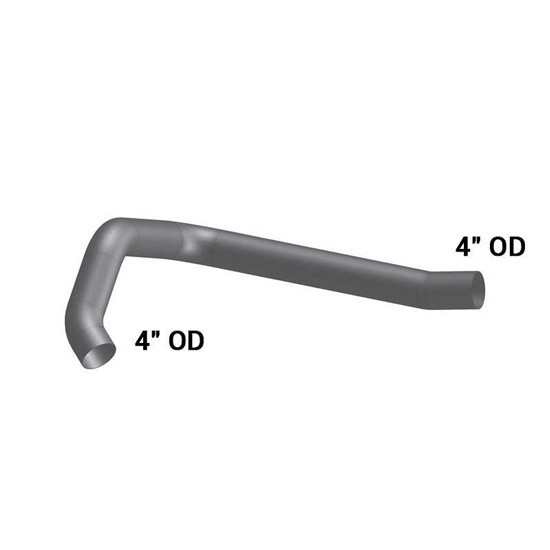 BESTfit 4 Inch OD / OD Multi-Bend Exhaust Elbow Below Muffler Replaces OE 4ME-4926 For Mack CH613, RD, R 1994 - 2004,