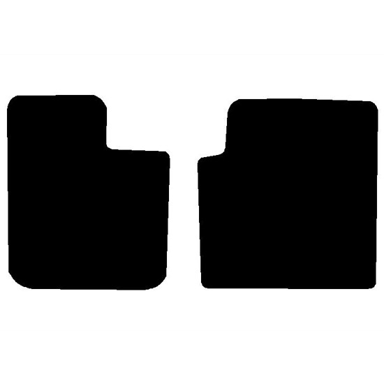 Black Front Floor Mats 2 Piece For Mack CH, CX & CXN SBA