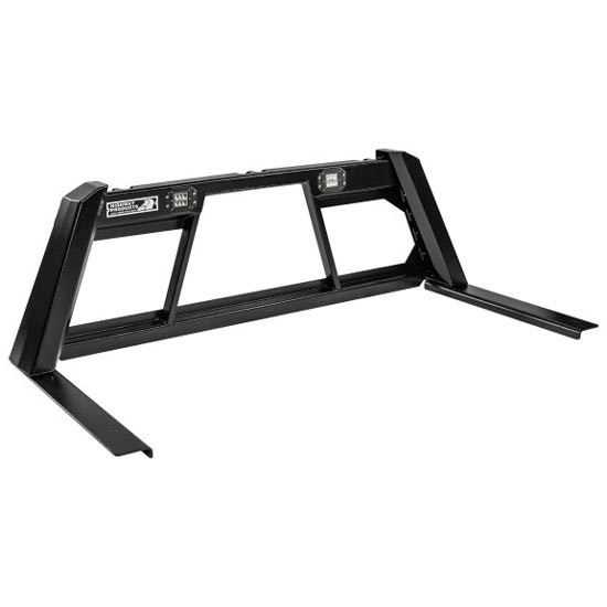 Aluminum Guardian HD Open Post Cab Rack W/ Smooth Black Upright & Window For GMC Sierra & Chevrolet Silverado 2500HD, 3500HD