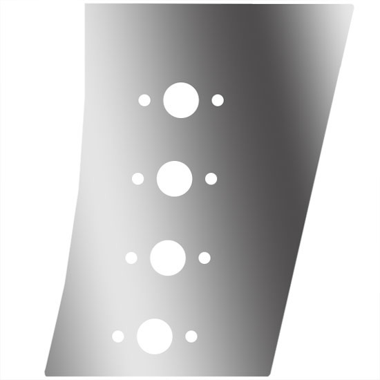 Stainless Steel Wide/Narrow Cowl Panels W/ 8 P1 Light Holes For Peterbilt 389 131 BBC