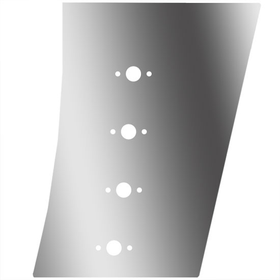 Stainless Steel Wide/Narrow Cowl Panels W/ 8 P3 Light Holes For Peterbilt 389 131 BBC