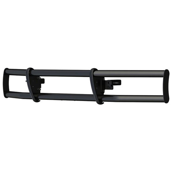 Milestone Black Stainless Steel Low Profile Bumper Guard For Volvo VNL Gen II - III 2004-Current