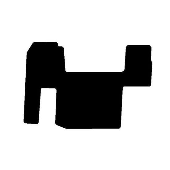 Black 33 Inch Doghouse To Sleeper Floor Mats For Volvo WIA With Elevated Gas Pedal