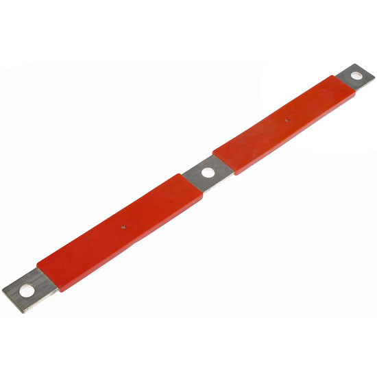 15.3 Inch Red Positive Battery Bar With 1 Copper Conductor For Volvo VNL Gen I, Gen II, VN & VNM