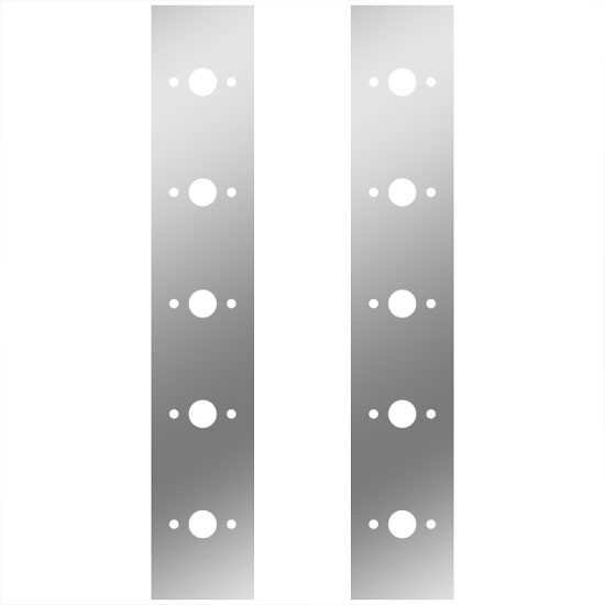 Stainless Steel Rear Air Cleaner Light Panels W/ 10 P3 Light Holes For Western Star Constellation 1997 - 2016