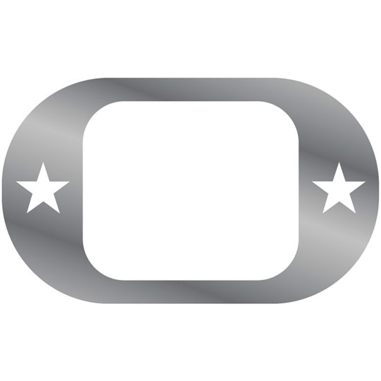 Stainless Steel Exterior Door Handle Trim With 2 Large Stars For Western Star Constellation
