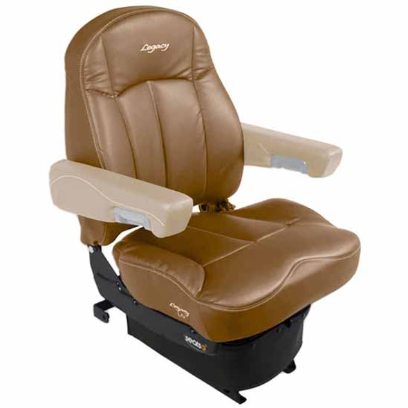 Seats Inc. Legacy Lo Seat W/ Mid Back, Low Base - DuraLeather Brown Seats Inc. Legacy Lo Seat W/ Mid Back, Low Base - DuraLeather Brown