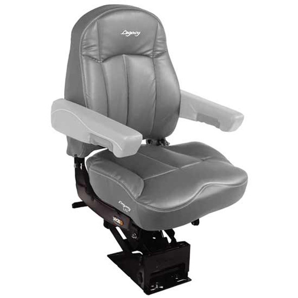 Seats Inc. Legacy Silver Seat W/ Mid Back, STD Base, Heat - DuraLeather Gray Seats Inc. Legacy Silver Seat W/ Mid Back, STD Base, Heat - DuraLeather Gray