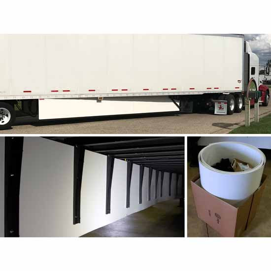Aerodynamic Trailer Skirt W/ I-Beam Mounting Kit For 48 Or 53 Foot Trailers