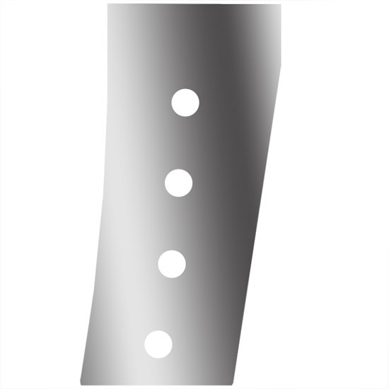 3 Inch Stainless Steel Standard Cowl Panels W/ 8 - 3/4 Inch Light Holes For Peterbilt 388, 389 123 BBC
