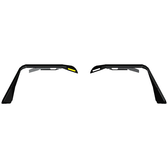 Road Armor Stealth Front Fender Flare Boxy Armor W/ Switchback LED DRL - Black For Jeep Wrangler