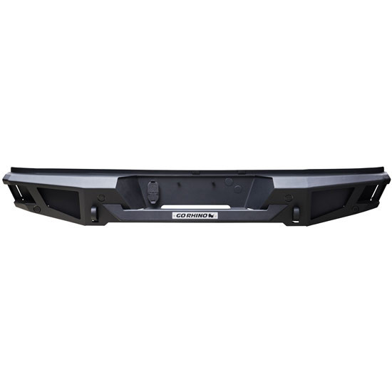 Textured Black Steel Rear Bumper Replacement For GMC Sierra, Chevrolet Silverado 2500HD, 3500HD 2015-2019