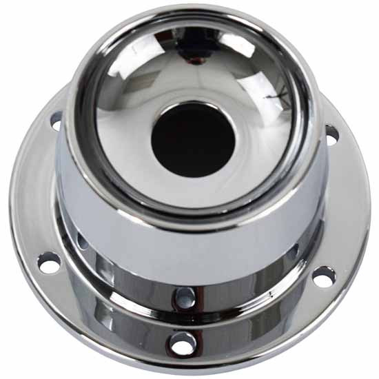Chrome-Plated Billet Dished Face Front Oiler Cap - Pair