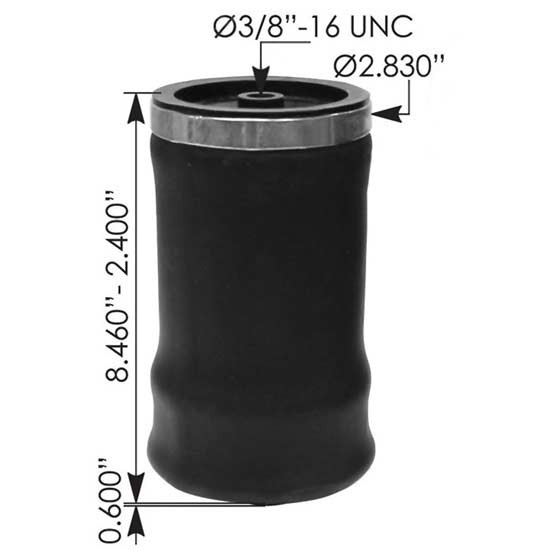 Cabin Air Spring For Freightliner, GMC, International, Kenworth, Sterling & Volvo