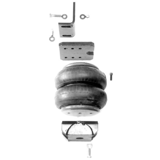 Load-Share Single Side Air Bag Replacement Kit for 4 Inch Round Top U Bolt & Double Convolute