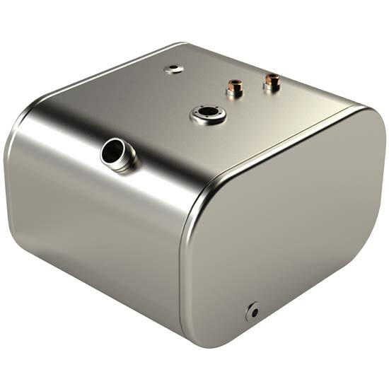 BESTfit Aluminum Rectangular Fuel Tank 28 Gallon- 15 X 25 X 21 Inch- Center Fill W/ Out Step For International