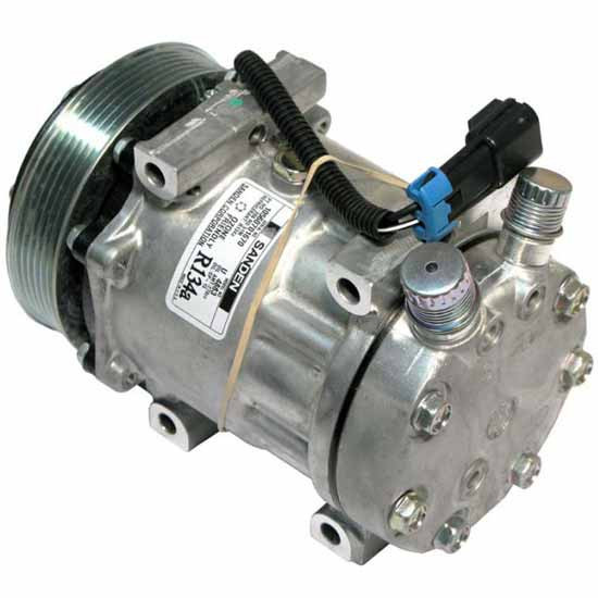 BESTfit Sanden 4883 AC Compressor With 125MM 6 Groove Clutch Replaces 206RD51M For Mack, Volvo