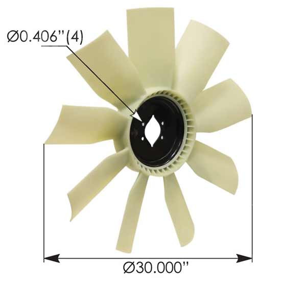 BESTfit Fan Blade, 2.56 in Pilot Replaces F3HT-8600-AB, F3HT8600AB