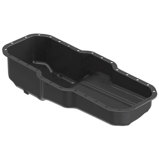 Steel Oil Pan W/ Pickup Tube For Engine E-7 ASET-28 QT W/ 1/2 Inch NPT Sensor