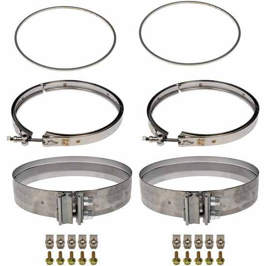 Stainless Steel Diesel Particulate Filter Gasket, Clamp Kit - Replaces A6804910480, A6809950202, A6809950302 For Freightliner & Western Star