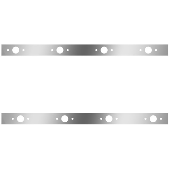 3 Inch Stainless Steel Cab Panels W/ 8 P1 Light Holes For Peterbilt 359