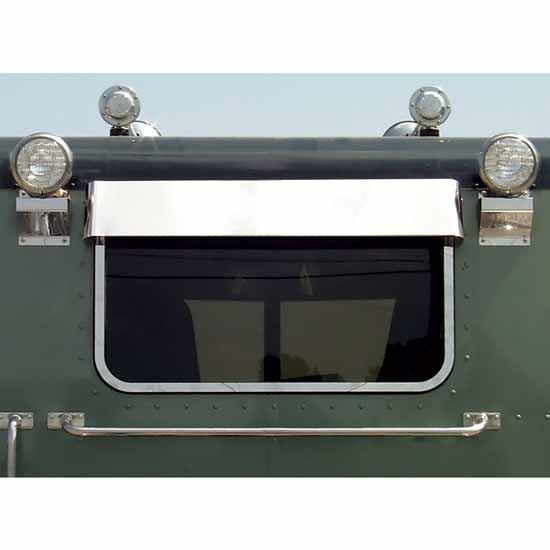 Turnpike Truck Trim 7.742 Inch Stainless Steel Rear Window Drop Visor For Peterbilt & Kenworth Sleeper/Day Cab
