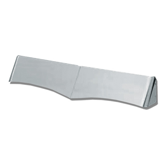 VC 23.25 X 7.5 Inch Stainless Steel Wicked Drop Rear Window Visor For Peterbilt & Kenworth