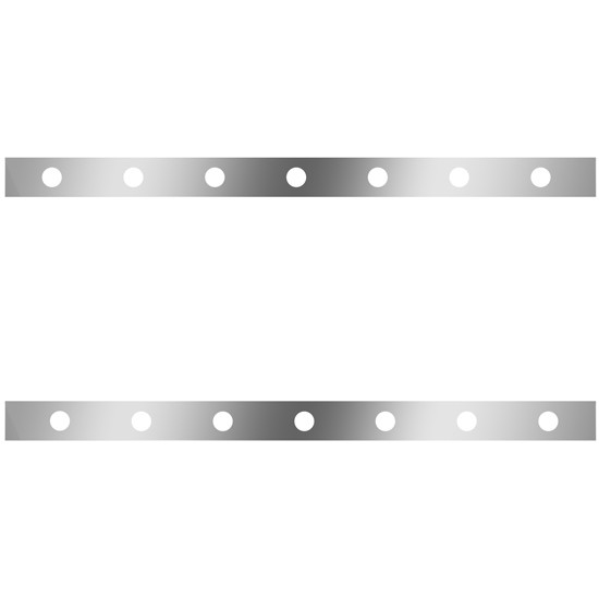 3 Inch Stainless Steel Cab Panels W/ 14 - 2 Inch Light Holes For Peterbilt 359