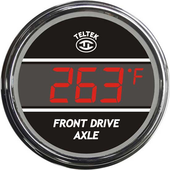 Digital Axle Temperature Gauge Front Drive Red Display