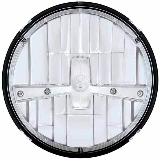 7 Inch Round High Power LED Dual Function Headlight With 5 Phillips Lumi LEDs - Chrome