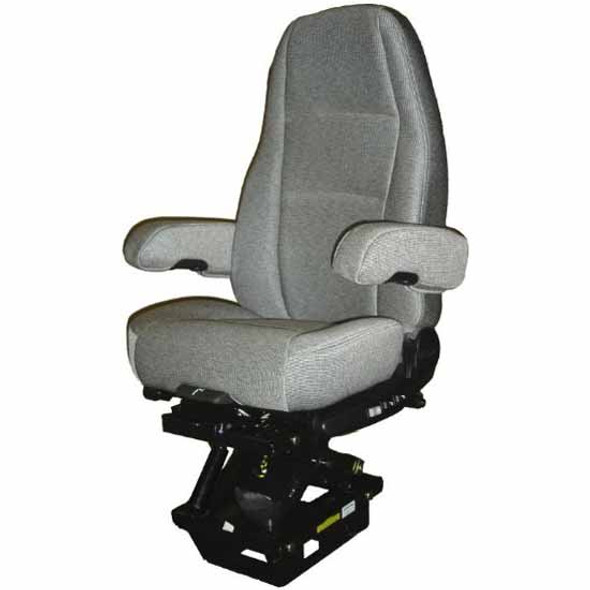 Sears Standard Base Mid-Back Seat W/ Armrests, Skirt - Tan Leatherette Sears Standard Base Mid-Back Seat W/ Armrests, Skirt - Tan Leatherette