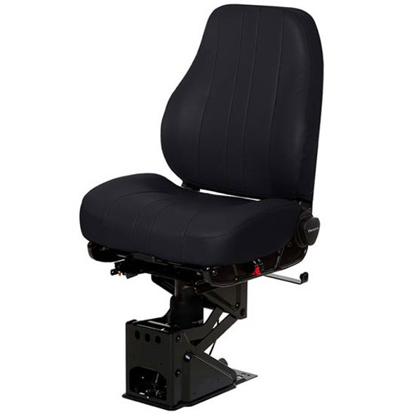Rascal Black Vinyl Captain Air Mid Back Seat Standard Base W/ Standard Damper, , Back Cycler, Air Lumbar Support, & W/O Armrests & Back Cycler Rascal Black Vinyl Captain Air Mid Back Seat Standard Base W/ Standard Damper, , Back Cycler, Air Lumbar Support, & W/O Armrests & Back Cycler