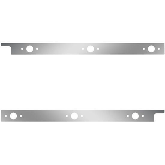 Stainless Steel Cab Panels W/ 6 P1 Light Holes For Peterbilt 567, 579 Day Cab W/ Cab-Mount Exhaust