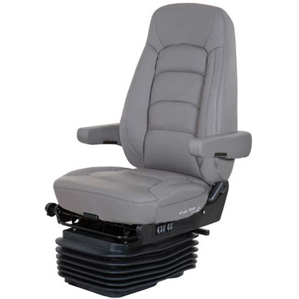 Bostrom Gray Ultra-Leather Wide Ride +Serta LoPro Suspension Hi Back Seat W/ Heat & Armrests Bostrom Gray Ultra-Leather Wide Ride +Serta LoPro Suspension Hi Back Seat W/ Heat & Armrests