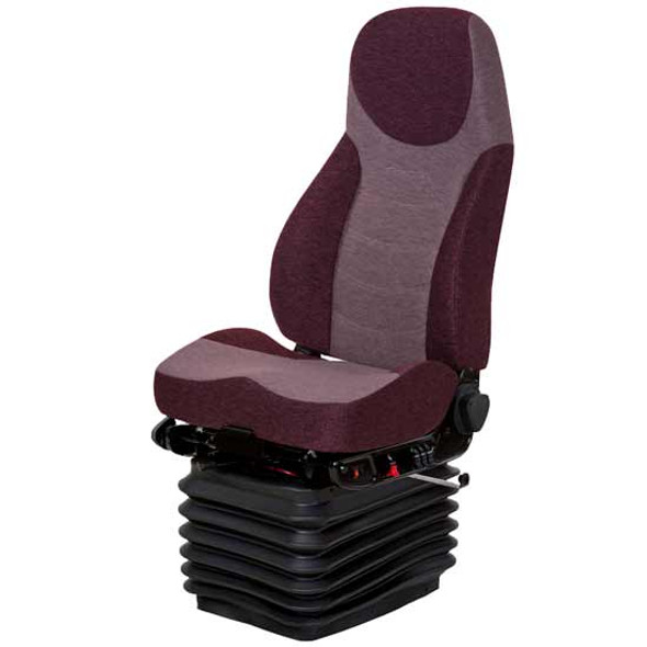 Cajun Red & Patchwork Plum 2 Tone Mordura Cloth Corsair Air High Back Seat Standard Base W/ Standard Damper, Bellows, Heat, & W/O Arm Rests & Back Cycler Cajun Red & Patchwork Plum 2 Tone Mordura Cloth Corsair Air High Back Seat Standard Base W/ Standard Damper, Bellows, Heat, & W/O Arm Rests & Back Cycler