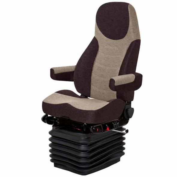 Chocolate Brown & Light Tan 2 Tone Mordura Cloth Corsair Air High Back Seat Standard Base W/ Air Lumbar Support, Arm Rests, Heat, Bellows, & W/O Back Cycler Chocolate Brown & Light Tan 2 Tone Mordura Cloth Corsair Air High Back Seat Standard Base W/ Air Lumbar Support, Arm Rests, Heat, Bellows, & W/O Back Cycler