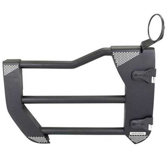 Go Rhino Black Steel Front Trailline Front Tube Doors For Jeep Wrangler 2007 - 2017