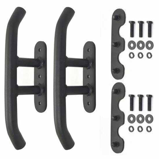 Go Rhino Black Steel XRS Reel Handle Kit For Overland Xtreme Rack System