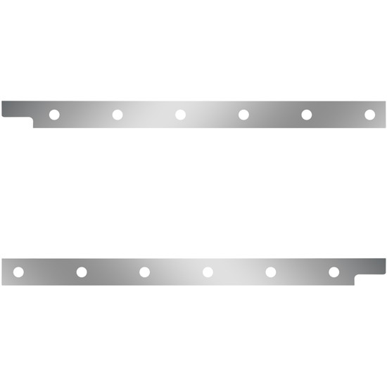 Stainless Steel Cab Panels W/ 12 - 3/4 Inch Light Holes For Peterbilt 567 SFA 121 BBC