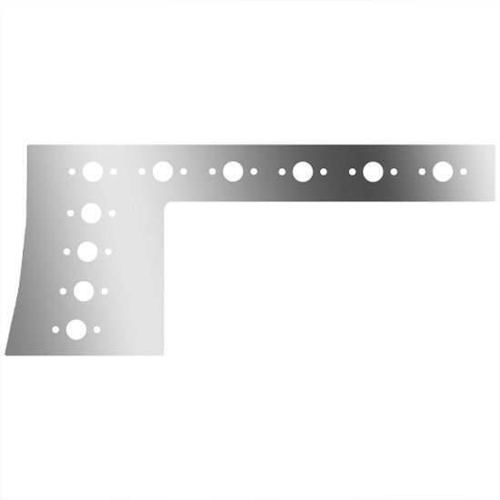 4 Inch 1-Piece Contoured Cab/Cowl Panels W/ 20 P1 Light Holes For Peterbilt 389 131 BBC