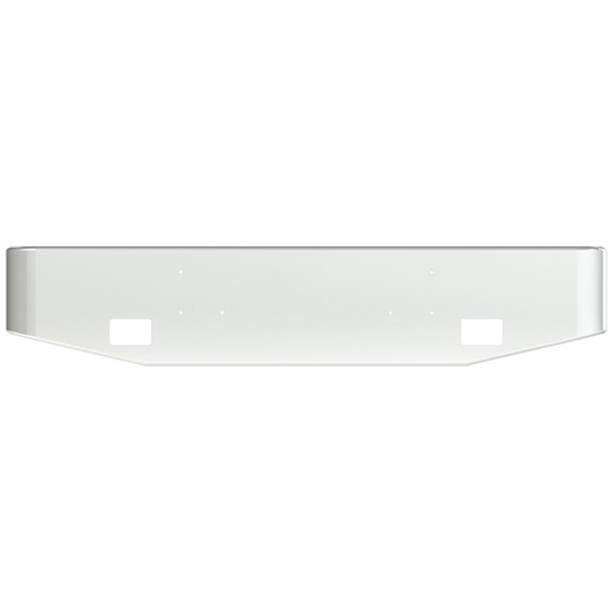 Chrome Standard Rolled End Bumper, 7 Gauge 18-14 Inch W/ Fog Light Holes For IHC 5900I SFA 2001-2011