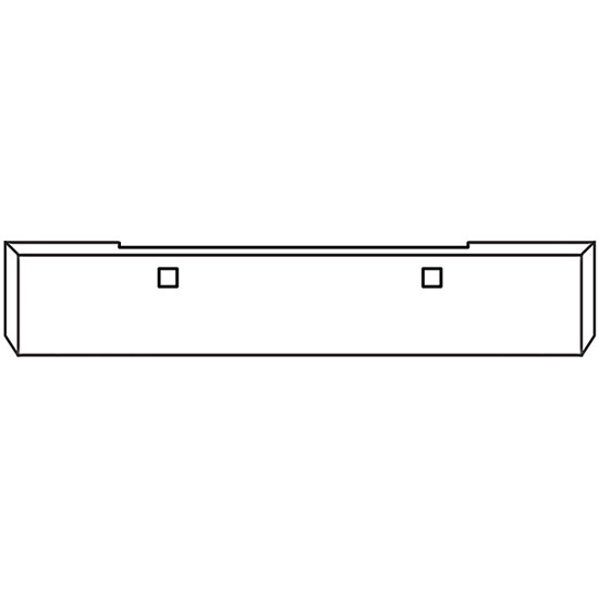 18 Inch Stainless Steel Blind Mount Boxed End Bumper, 7 Gauge For Kenworth W900L