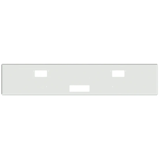 18 Inch Chrome Boxed End Bumper W/ Step, Tow & Mounting Holes For Mack R, RW, MH