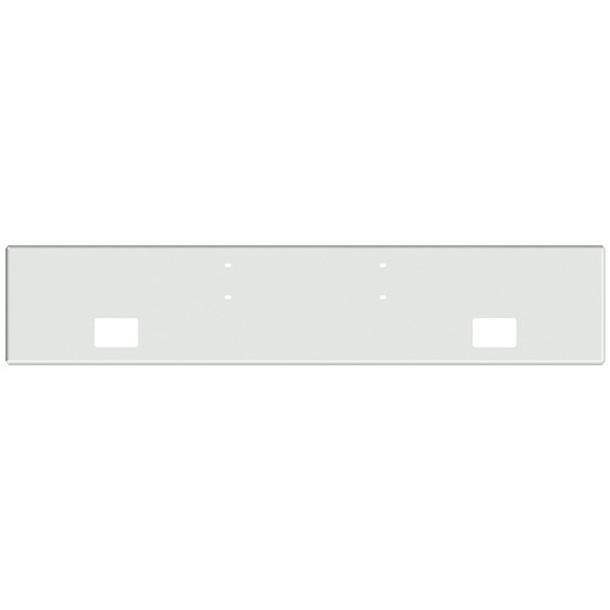 18 Inch Chrome Steel Boxed End Bumper W/ Mounting, 2- Square Light Holes For Western Star 4900SF, 4900FA, Heritage, Constellation, 2007 & Older