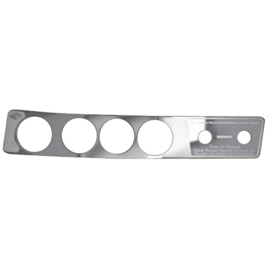 Stainless Steel Control Plate W/ AC, Heater, Parking Brakes, Dial For Digital Instrument Display Holes For Kenworth