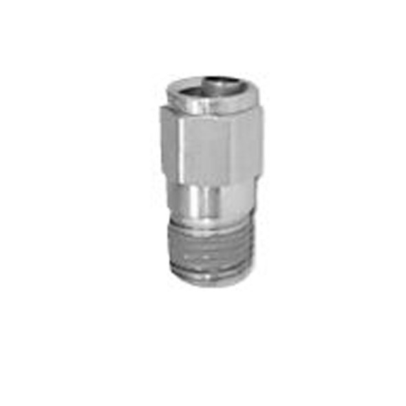 5/32 Inch X 1/8 Inch Brass Push-In Male Airline Connector 5/32 Inch X 1/8 Inch Brass Push-In Male Airline Connector